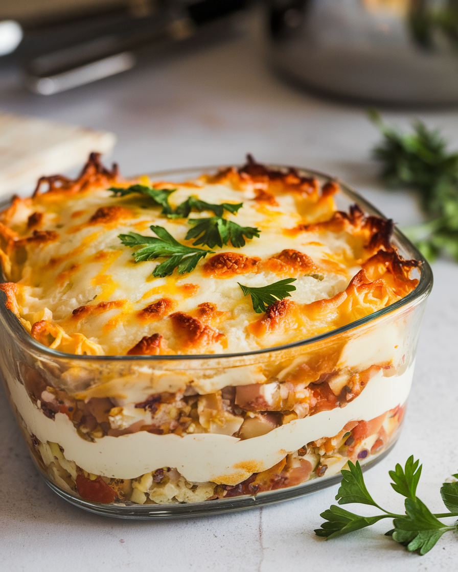 Delicious Hobo Casserole with Ground Beef